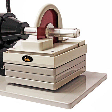 front right side angle view close up of trim saw attachment for 8V1 Cabber