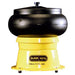 burr king vibra king model 200 with yellow circular base and black bowl on top screwed in with metal screw for lapidary polishing and deburring