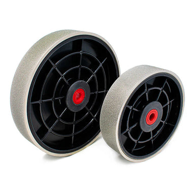 2 cabking wheels of different sizes 6" and 8" for lapidary grinding and polishing