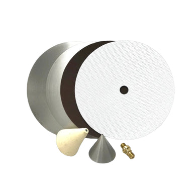 flat lap starter kit with 2 diamond laps, one resin lap and one polishing lap with brass adapter, fine polishing cone and cerium oxide polishing powder for flat lap machine