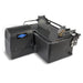 corner angle view of Hi tech 10 inch saw with vise in black color