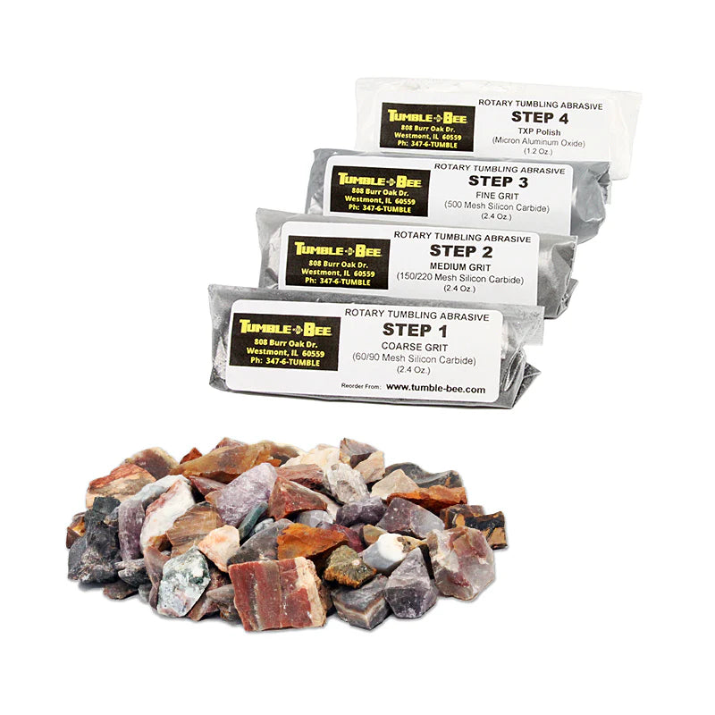 Tumble-Bee Rock Tumbler Kit - Stones, Grit and Polish